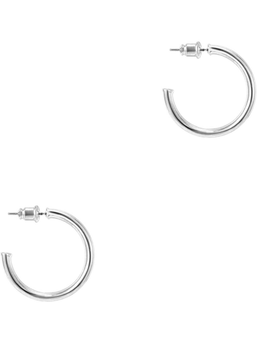14K Gold Plated Lightweight Infinity Hoop Earrings - 2mm Thick Loop Set for